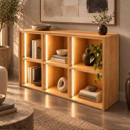 Ραφιέρα σαλονιού με φωτισμό GlowFrame LED στα μέτρα σας