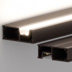 GlowFrame LED: προφίλ μπρονζέ για ντουλάπα με 2 συρόμενα φύλλα
