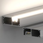 GlowFrame LED: προφίλ φυσικής ανοδίωσης για ντουλάπα με 2 συρόμενα φύλλα