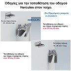 Διπλός μηχανισμός συρόμενης πόρτας HERCULES 60 kg.