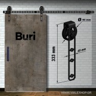 Μηχανισμός πόρτας αχυρώνα Buri 80 kg.