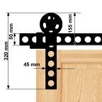 Μηχανισμός πόρτας αχυρώνα Widar 80 kg.