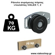 Μηχανισμός συρόμενης ντουλάπας VIALEX 1 για 1 πόρτα Μηχανισμός συρόμενης ντουλάπας VIALEX 1 για 1 πόρτα