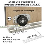 Μηχανισμός συρόμενης ντουλάπας για 4 πόρτες VIALEX 2