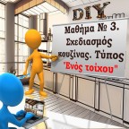 Μαθήμα № 3. Σχεδιασμός κουζίνας. Τύπος Ενός τοίχου